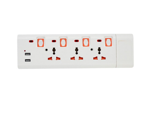 سه راهی برق همراه با پورت USB جیپاس مدل GES4094