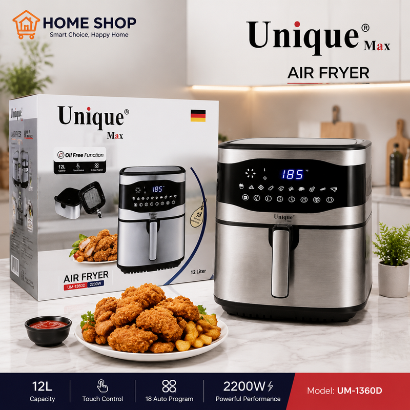 سرخ‌کن Unique Max مدل UM-1360D با طراحی آلمانی - ظرفیت 12 لیتر