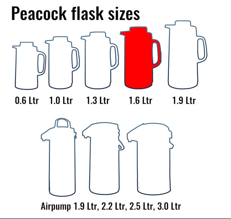 فلاسک اورجینال ۱ لیتری پیکاک ژاپن (Peacock أبو طاووس) مدل CIT 138
