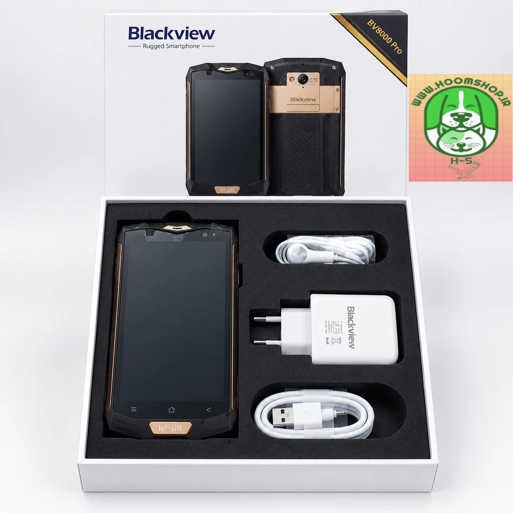 گوشی هوشمند جان‌سخت Blackview مدل BV8000 Pro دو سیم کارت ظرفیت 64 گیگابایت و رم 6 گیگ ( اپن باکس)
