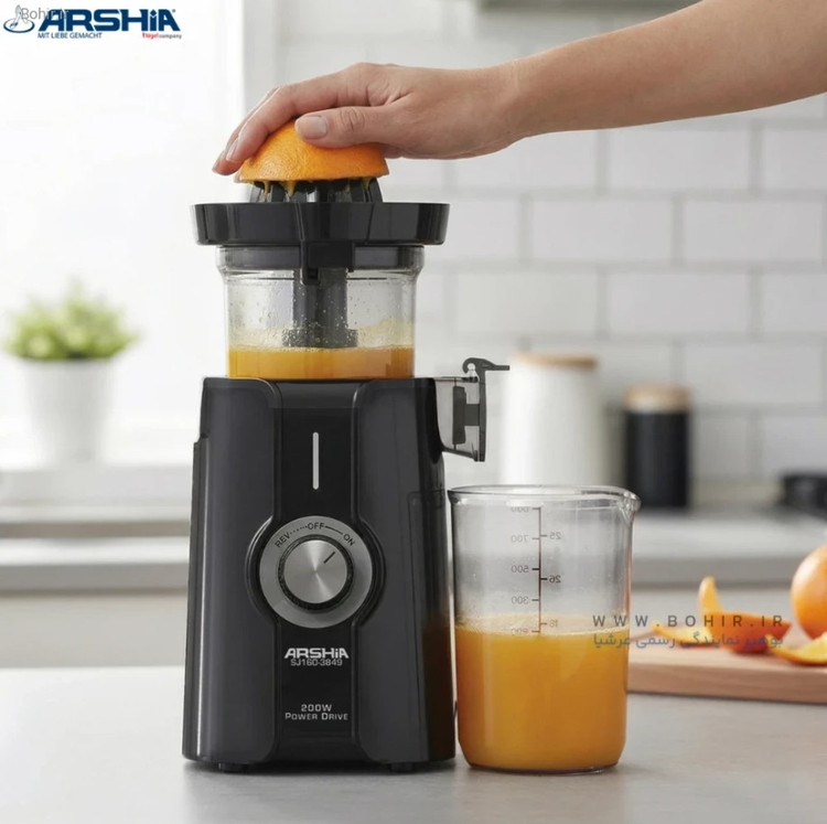 عصارهگیر و آب مرکباتگیر دوکاره عرشیا (Arshia 2-in-1 Slow Juicer) مدل SJ160-3849