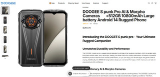 گوشی هوشمند جانسخت دوجی (DOOGEE) مدل S punk Pro - رم 32 گیگ | حافظه ۵۱۲ گیگ