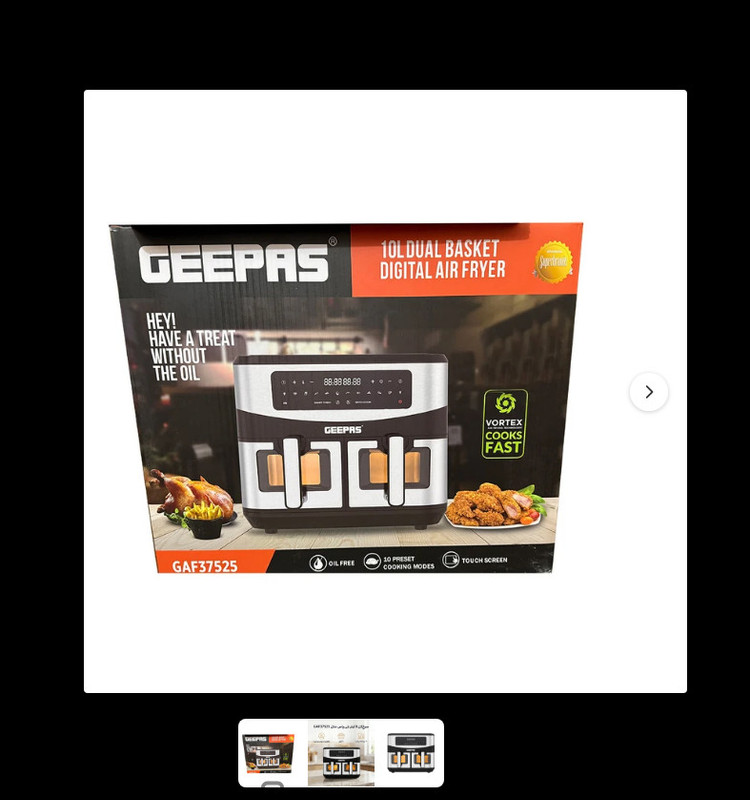 سرخ کن بدون روغن جیپاس مدل GAF-37525 ظرفیت 8 الی 9 لیتری