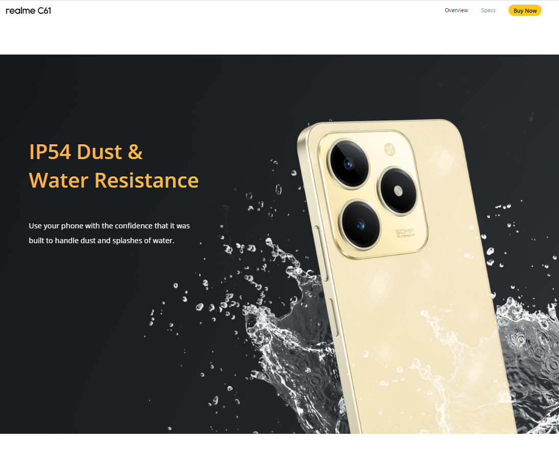 گوشی موبایل ریلمی Realme C61 4G ظرفیت 256 رم 8 گیگابایت