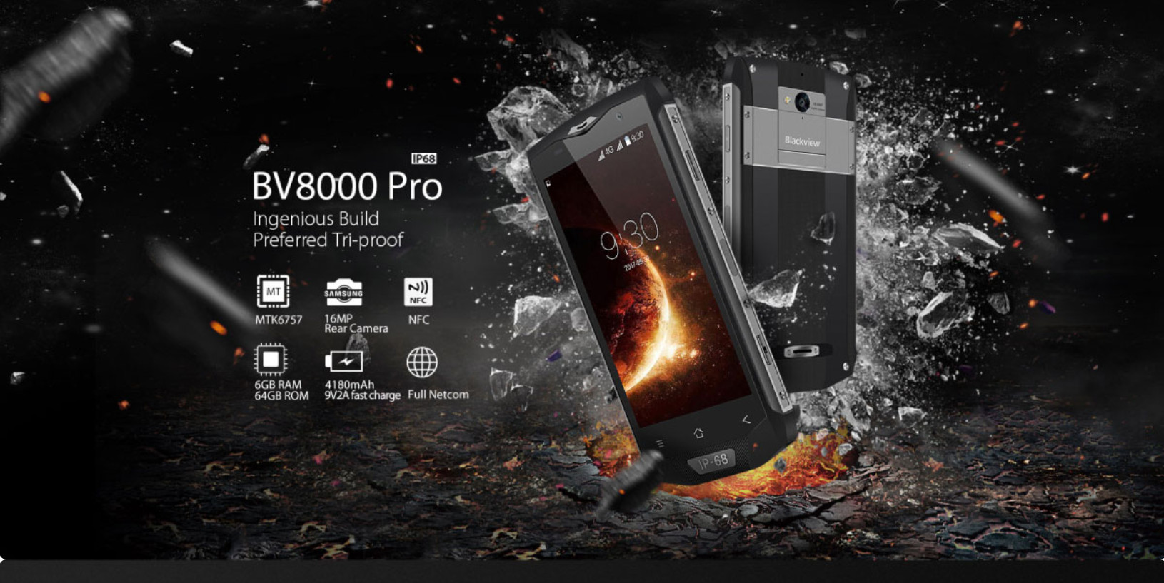 گوشی موبایل بلک ویوو Blackview مدل pro ظرفیت 64 گیگابایت و رم 6 گیگ ( اپن باکس)